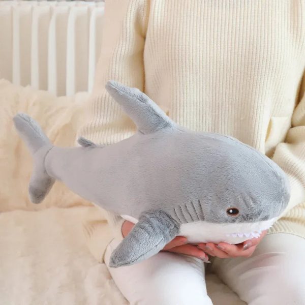 55cm Blue Shark Plush Toy - Soft Cartoon Marine Animal Hug Pillow