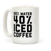 60% Water 40% Iced Coffee Coffee Mug