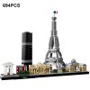 694PCS Arc De Triomphe Eiffel Tower Architecture Pairs Building Blocks