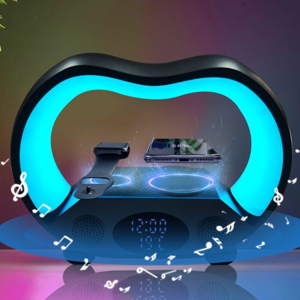 6In1 Multi-Function Wireless Charger Night Light Bluetooth Speaker