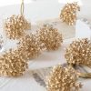 6pcs Gold Dried Hydrangea Flowers Luxury Artificial Decor for Home and Events