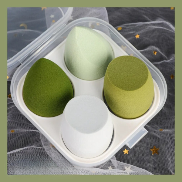 6Pcs Makeup Sponges Set - Blending Puffs For Foundation & Powder