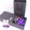 7-Rose Soap Bouquet with Little Bear Gift Box – Creative Gift for Valentine's Day, Mother's Day, Birthday