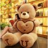 80/100cm I Love You Teddy Bear Plush – Large Soft Stuffed Toy for Kids, Girlfriend, or Valentine’s Day