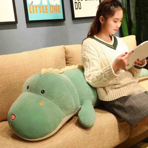 80cm Dinosaur Plush – Soft Cartoon Crocodile Pillow for Kids