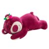 80cm Sleeping Strawberry Bear Plush Pillow