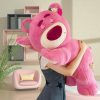 80cm Sleeping Strawberry Bear Plush Pillow
