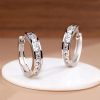 925 Sterling Silver Round Zircon Stud Earrings