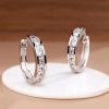 925 Sterling Silver Round Zircon Stud Earrings