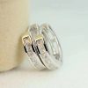 925 Sterling Silver Round Zircon Stud Earrings