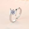 925 Sterling Silver Zircon Statement Ring