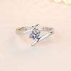 925 Sterling Silver Zircon Statement Ring