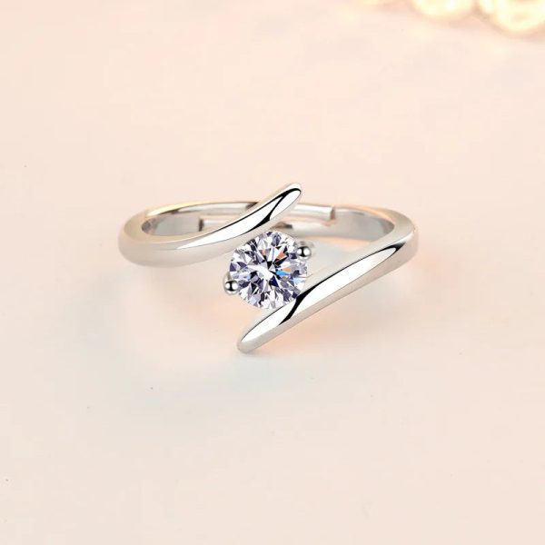 925 Sterling Silver Zircon Statement Ring
