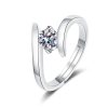925 Sterling Silver Zircon Statement Ring