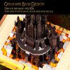 966PCS Black Tower Magic Book Building Blocks