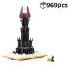 966PCS Black Tower Magic Book Building Blocks