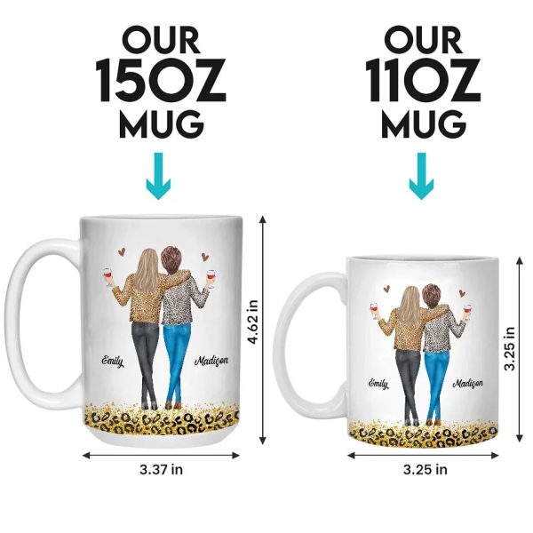 A Best Friend Is A Sister By Choice - Bestie Personalized Custom Mug - Gift For Best Friends, BFF, Sisters