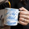 A Big Piece Of My Heart Lives In Heaven With Clouds And Hearts - Personalized Custom Coffee Mug - HME152_MG