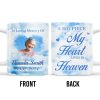 A Big Piece Of My Heart Lives In Heaven With Clouds And Hearts - Personalized Custom Coffee Mug - HME152_MG