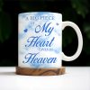 A Big Piece Of My Heart Lives In Heaven With Clouds And Hearts - Personalized Custom Coffee Mug - HME152_MG
