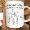 A Bond That Can't Be Broken Woman Man Line Art - Personalized Mug