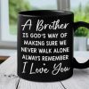 A Brother Is God's Way Of Giving Us A Lifelong Friend - Family Personalized Custom Black Mug - Gift For Family Members