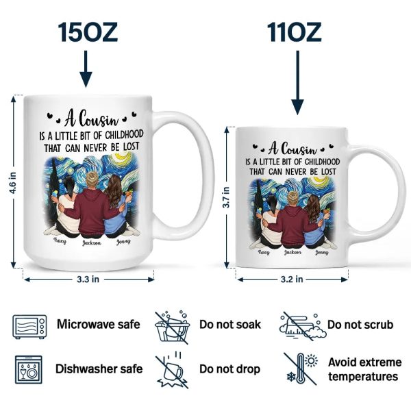 A Cousin Is A Little Bit Of Childhood - Personalized Mug