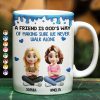 A Friend Is God's Way Of Making Sure We Never Walk Alone 3D Effect - Personalized White Edge-to-Edge Mug