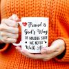 A Friend Is God's Way Of Making Sure We Never Walk Alone Mug With Rose And Pansy - Personalized Custom Coffee Mug - BST140_MG