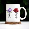 A Friend Is God's Way Of Making Sure We Never Walk Alone Mug With Rose And Pansy - Personalized Custom Coffee Mug - BST140_MG