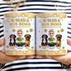 A Girl And Her Dog A Bond Can't Be Broken Gold Effect - Personalized White Edge-to-Edge Mug