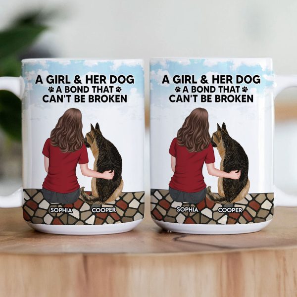A Girl And Her Dog Personalized Mug