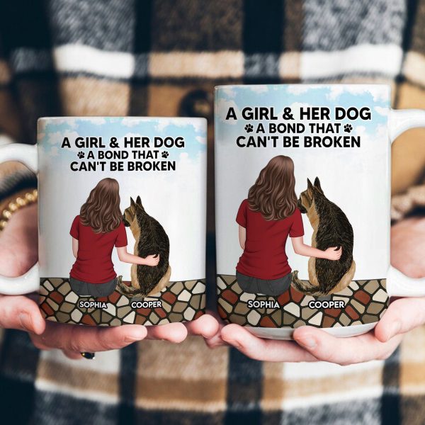 A Girl And Her Dog Personalized Mug