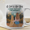 A Girl And Her Dog Unbreakable Bond - Personalized Mug