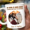 A Girl And Her Dog Unbreakable Bond Coffee Mug - Personalized Custom Coffee Mug - PET088_MG