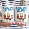 A Girl And Her Dogs A Bond That Can't Be Broken - Personalized Mug