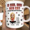 A Girl And Her Fur Babies - 3D Inflated Effect Printed, Personalized Mug
