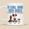 A Girl & Her Dogs Has Unbreakable Bond Cartoon Pet - Personalized Mug - Gift for Pet Owners, Pet Lovers, Dog Mom | CLP15 NH96