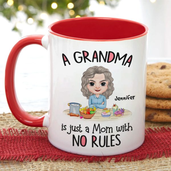 A Grandma Is Just A Mom With No Rules, Personalized Mug, Gift For Mom, Mother's Day Gift