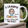 A Grandma Is Just A Mom With No Rules, Personalized Mug, Gift For Mom, Mother's Day Gift