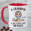 A Grandma Is Just A Mom With No Rules, Personalized Mug, Gift For Mom, Mother's Day Gift