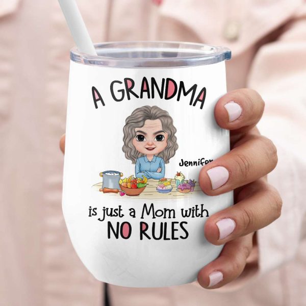 A Grandma Is Just A Mom With No Rules, Personalized Mug, Gift For Mom, Mother's Day Gift