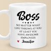 A Great Boss Creates Great Teams - Coworker Personalized Custom Mug - Christmas Gift For Coworkers, Work Friends, Colleagues