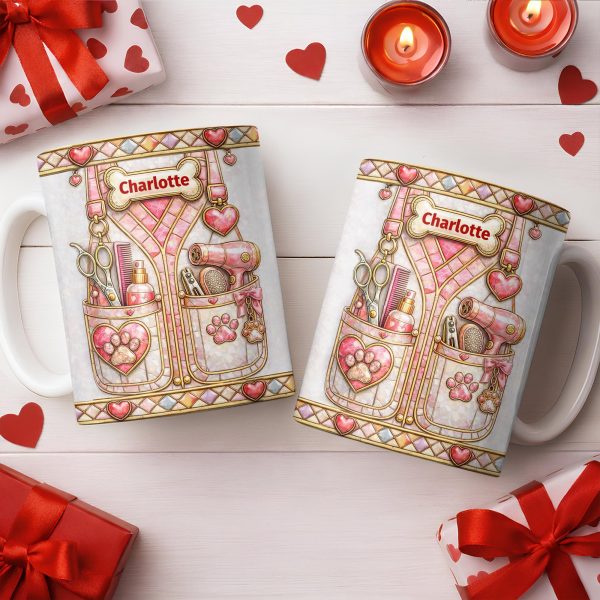 A Groomer With A Passion For Pets Grooming Tools And Paws - Personalized Custom Coffee Mug - JBS137_MG