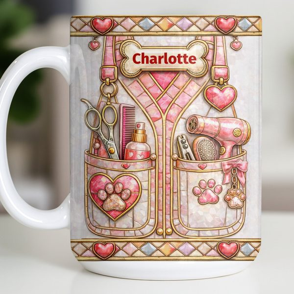 A Groomer With A Passion For Pets Grooming Tools And Paws - Personalized Custom Coffee Mug - JBS137_MG