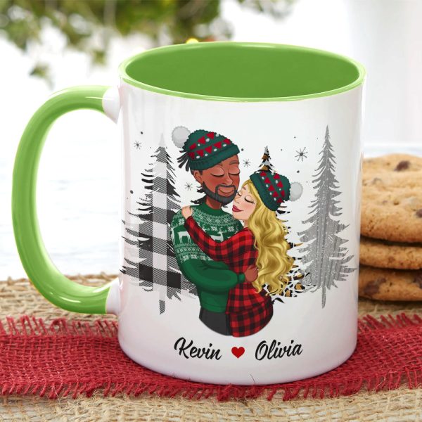 A Hug In A Mug - I Love You, Personalized Accent Mug, Gifts For Couple