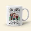 A Hug In A Mug, Personalized Mug, Gifts For Sibling