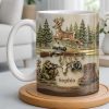A Hunter's Passion With Deer And Rifle - Personalized Custom Coffee Mug - HTG010_MG