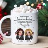 A Job Made Us Coworkers Personalized Mug, Funny Christmas Gift For Colleagues, Work Besties