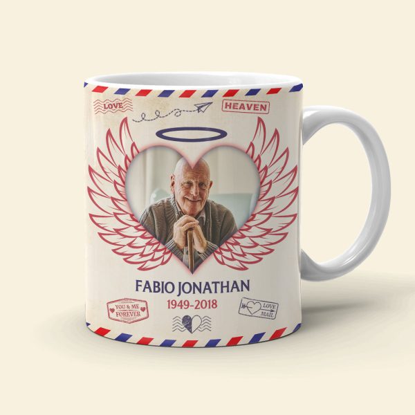 A Letter From Heaven White Personalized Mug, Memorial Gift For Family Members, Upload Image